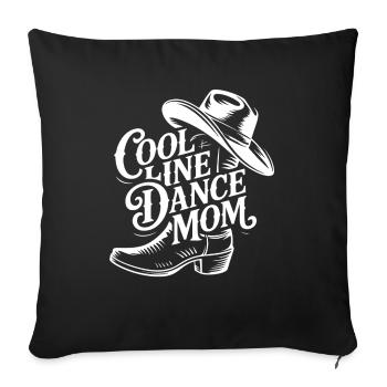 Line Dance Mom Line Dance Mom Cadeau - Housse de coussin décorative 45 x 45 cm - noir - Devant