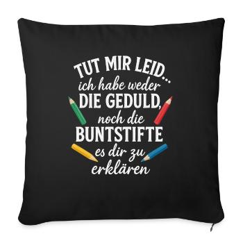 Je suis désolé, je n’ai pas la patience - Housse de coussin décorative 45 x 45 cm - noir - Devant