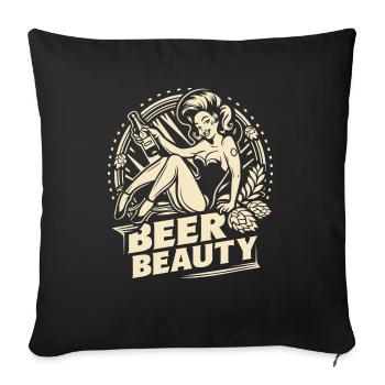 Beauté de la bière - Housse de coussin décorative 45 x 45 cm - noir - Devant