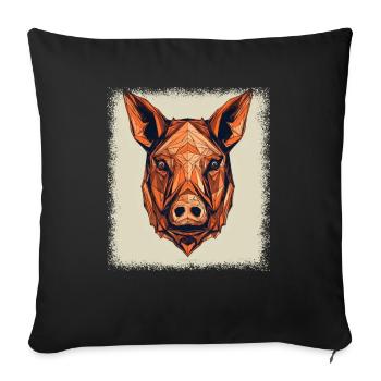 Cute Guinea Pig Animal Lovers Statement - Sofa pillowcase 17,3'' x 17,3'' (45 x 45 cm) - black - Front