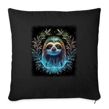 Cool Funny Present Geek Sayings Hippie - Sofa pillowcase 17,3'' x 17,3'' (45 x 45 cm) - black - Front