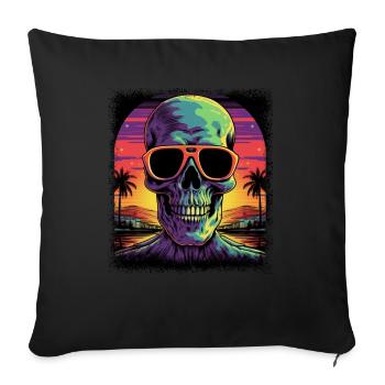 anatomy quote balloons human skeleton humor fun - Sofakissenbezug 45 x 45 cm - Schwarz - Vorne