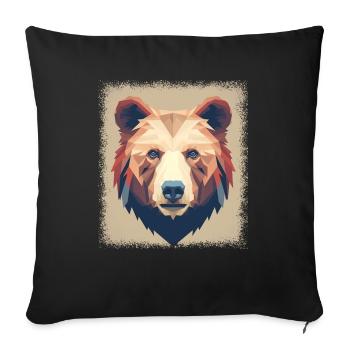 Anniversaire Grumbler Cadeau génial Bday Panda Bear - Housse de coussin décorative 45 x 45 cm - noir - Devant