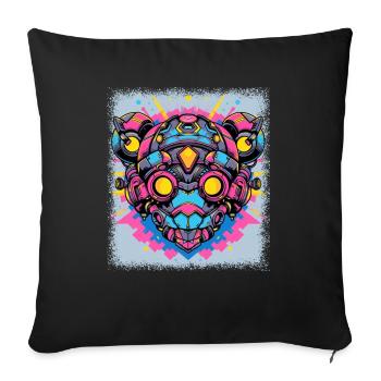 joke bday awesome fun statement ice bear birthday - Sofa pillowcase 17,3'' x 17,3'' (45 x 45 cm) - black - Front