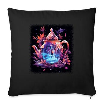 animal asian balls funny humor gift present idea - Sofa pillowcase 17,3'' x 17,3'' (45 x 45 cm) - black - Front