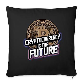 Cryptocurrency Is The Future 9 - Sofakissenbezug 45 x 45 cm - Schwarz - Vorne