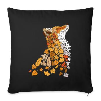 Autumn Fox - Sofa pillowcase 17,3'' x 17,3'' (45 x 45 cm) - black - Front