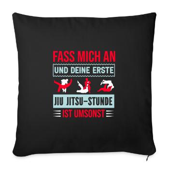Jiu Jitsu Stunde Jiu Jitsu Training - Sofakissenbezug 45 x 45 cm - Schwarz - Vorne