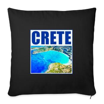 Kreta Elafonisi Traumstrand roter Sand - Sofakissenbezug 45 x 45 cm - Schwarz - Vorne