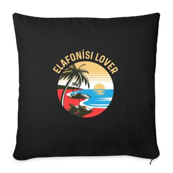 Elafonisi Lover - Sofa pillowcase 17,3'' x 17,3'' (45 x 45 cm) - black - Front