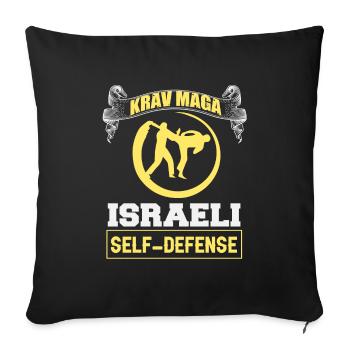 Krav Maga Israeli Self Defense - Sofakissenbezug 45 x 45 cm - Schwarz - Vorne