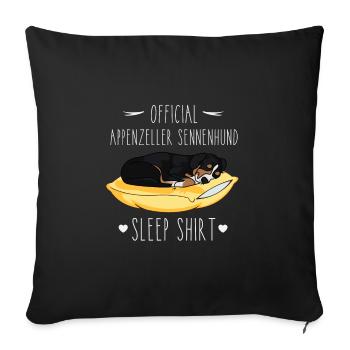 Appenzeller Mountain Dog Sleep Shirt - Sofa pillowcase 17,3'' x 17,3'' (45 x 45 cm) - black - Front