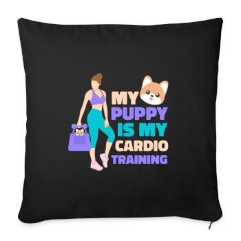 Frauen Pumpen Für den Handtaschen Hund - Sofakissenbezug 45 x 45 cm - Schwarz - Vorne