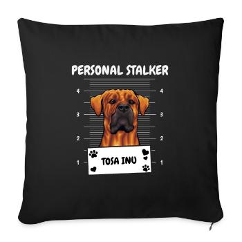 Tosa Inu - Sofa pillowcase 17,3'' x 17,3'' (45 x 45 cm) - black - Front