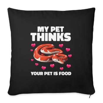 Corn Snake fournit Peau de Garde de Reptile - Housse de coussin décorative 45 x 45 cm - noir - Devant