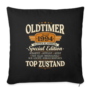 Oldtimer 1994 Jahrgang geboren Geburtstag Geschenk - Sofakissenbezug 45 x 45 cm - Schwarz - Vorne