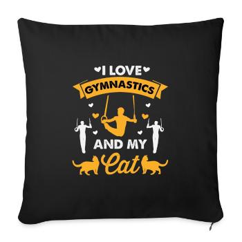 Ring Gymnastics Stuff & Ring Gymnast Kleidung - Sofakissenbezug 45 x 45 cm - Schwarz - Vorne