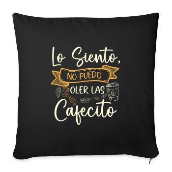 Cafecito Lover Drinking Cafecito Mix Cuban Coffee - Sofa pillowcase 17,3'' x 17,3'' (45 x 45 cm) - black - Front