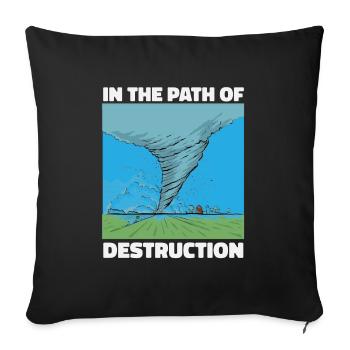 Storm Chasing: In the Path of Destruction - Sofa pillowcase 17,3'' x 17,3'' (45 x 45 cm) - black - Front