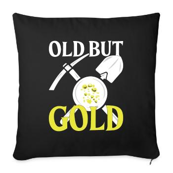 Les chercheurs d’or sondent le cadeau d’orpaillage - Housse de coussin décorative 45 x 45 cm - noir - Devant