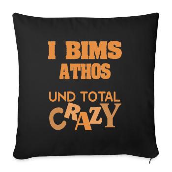 Geschenk für Athos - Sofakissenbezug 45 x 45 cm - Schwarz - Vorne