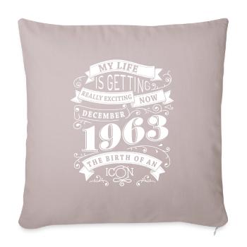 December 1963 The birth of an icon - Housse de coussin décorative 45 x 45 cm - taupe clair - Devant