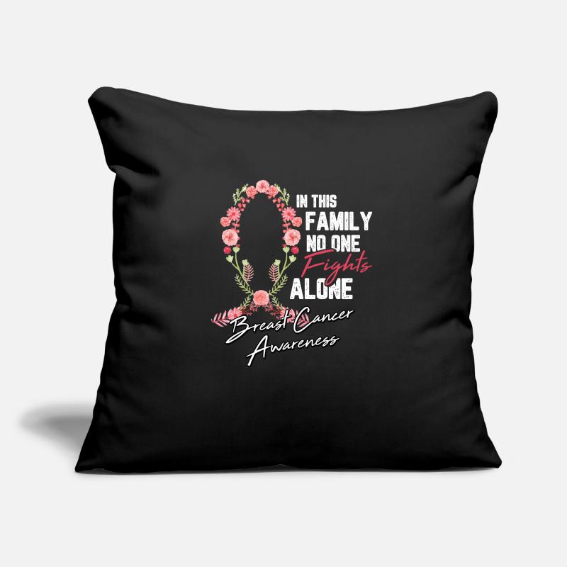 Breast Cancer Ribbon Flower Fight Chemo Gift Sofa pillowcase 17,3'' x 17,3'' (45 x 45 cm)