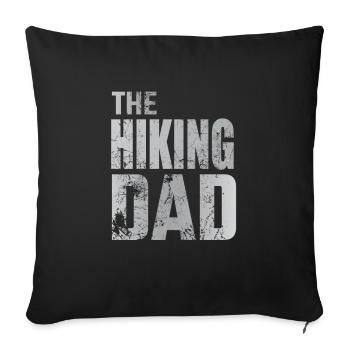 Hiking Hiking Father Dad Mountaineering Gift - Sofa pillowcase 17,3'' x 17,3'' (45 x 45 cm) - black - Front