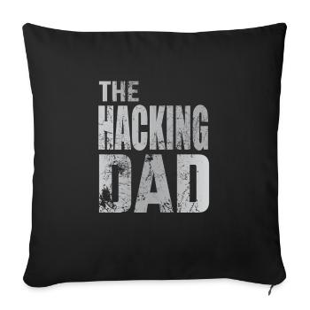 The Hacking Dad Hacker Father Papa Code Computer - Sofa pillowcase 17,3'' x 17,3'' (45 x 45 cm) - black - Front