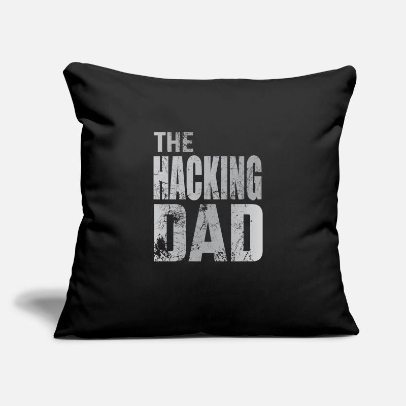 Le Hacking Dad Hacking Père Papa Code ordinateur Housse de coussin décorative 45 x 45 cm