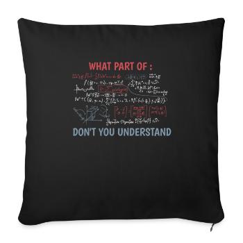 Lustige Komplexe Gleichung Mathematiklehrer - Sofakissenbezug 45 x 45 cm - Schwarz - Vorne