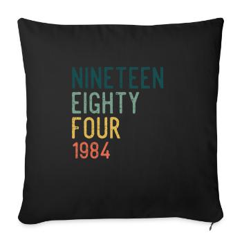 Vintage 1984 84 Birthday Retro Vintage Gift - Sofa pillowcase 17,3'' x 17,3'' (45 x 45 cm) - black - Front