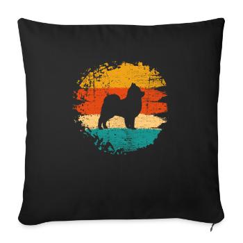 Pomeranian dog lover Retro vintage Gift idea - Sofakissenbezug 45 x 45 cm - Schwarz - Vorne