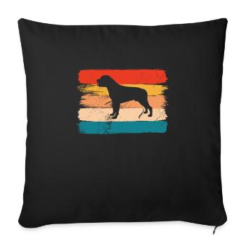 Rottweiler dog lover Retro vintage Gift idea - Sofakissenbezug 45 x 45 cm - Schwarz - Vorne