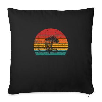 Mushroom Fungal Lover Retro Fungi Forest Gift idea - Sofa pillowcase 17,3'' x 17,3'' (45 x 45 cm) - black - Front