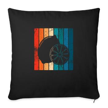 Lemon Fruit Lover Retro Lemonade Gift idea - Sofakissenbezug 45 x 45 cm - Schwarz - Vorne