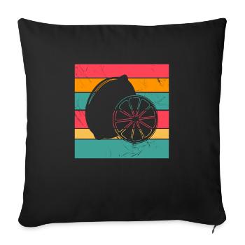 Lemon Fruit Lover Retro Lemonade Gift idea - Sofakissenbezug 45 x 45 cm - Schwarz - Vorne