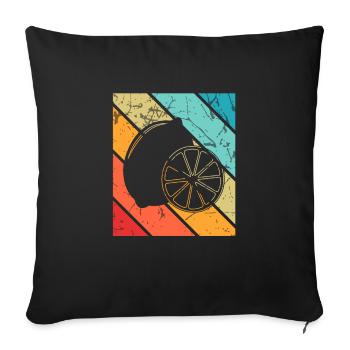 Lemon Fruit Lover Retro Lemonade Gift idea - Sofakissenbezug 45 x 45 cm - Schwarz - Vorne