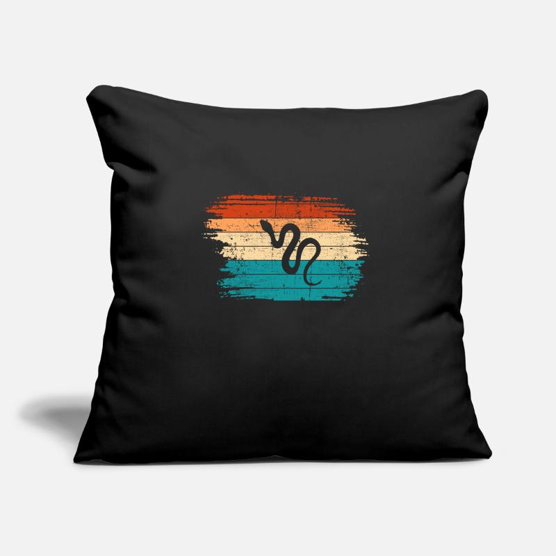 Snake Retro Reptile Python Idée cadeau Housse de coussin décorative 45 x 45 cm