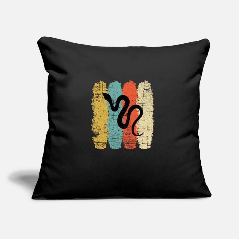 Snake Retro Reptile Python Idée cadeau Housse de coussin décorative 45 x 45 cm