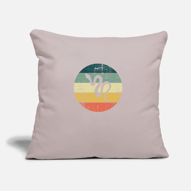 Snake Retro Reptile Python Idée cadeau Housse de coussin décorative 45 x 45 cm