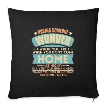Valentins Tag Beziehung Liebes Spruch - Sofakissenbezug 45 x 45 cm - Schwarz - Vorne