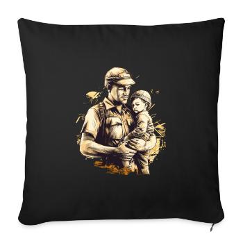 Veteran Day Dad Opa Veteranen - Sofakissenbezug 45 x 45 cm - Schwarz - Vorne