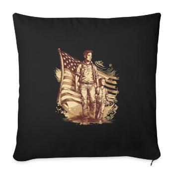 Veteran Day Dad Opa Veteranen - Sofakissenbezug 45 x 45 cm - Schwarz - Vorne