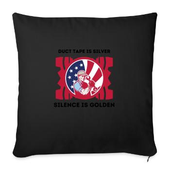 Mechanic funny sayings - Sofa pillowcase 17,3'' x 17,3'' (45 x 45 cm) - black - Front