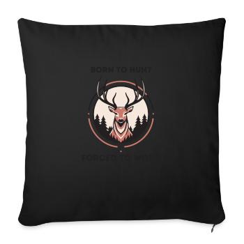 Chasse au cerf Chasse Unique - Housse de coussin décorative 45 x 45 cm - noir - Devant