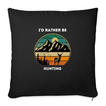 Chasse au cerf Chasse Unique - Housse de coussin décorative 45 x 45 cm - noir - Devant