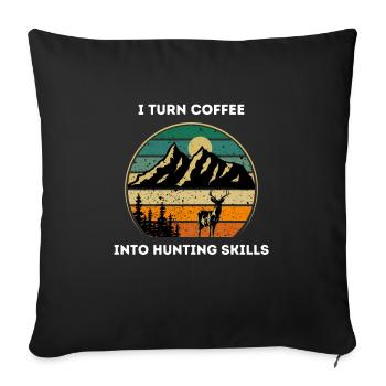 Chasse au cerf Chasse Unique - Housse de coussin décorative 45 x 45 cm - noir - Devant