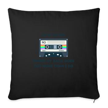 Retro -sarkastisches Alter Spruche - Sofakissenbezug 45 x 45 cm - Schwarz - Vorne