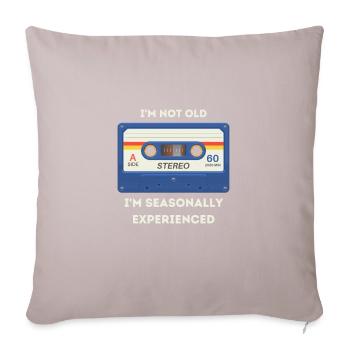 Retro -sarkastisches Alter Spruch - Sofakissenbezug 45 x 45 cm - helles Taupe - Vorne